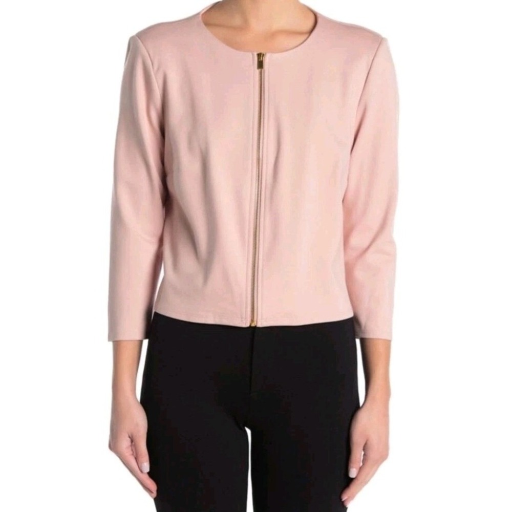 Philosophy Ponte Zip Front Jacket Blush Pink Size S NWT